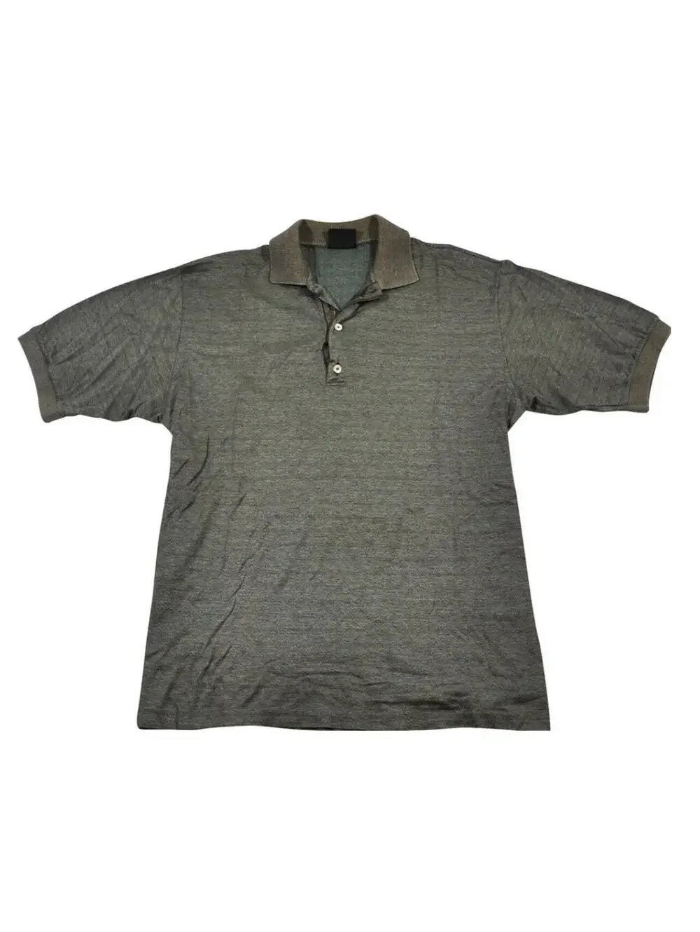 Vintage Bobby Jones 90s Brown Pattern Golf Course Button Polo Size Small